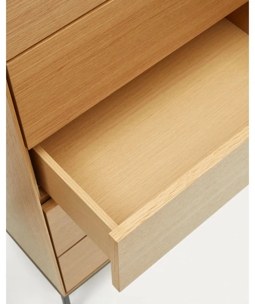 Wysoka komoda w dekorze dębu 60x114 cm Vedrana – Kave Home