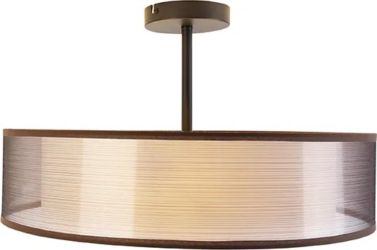 Inteligentna lampa sufitowa brązowa z białym kloszem 50 cm 3-źródła światła z 3 Wifi A60 - Drum Duo