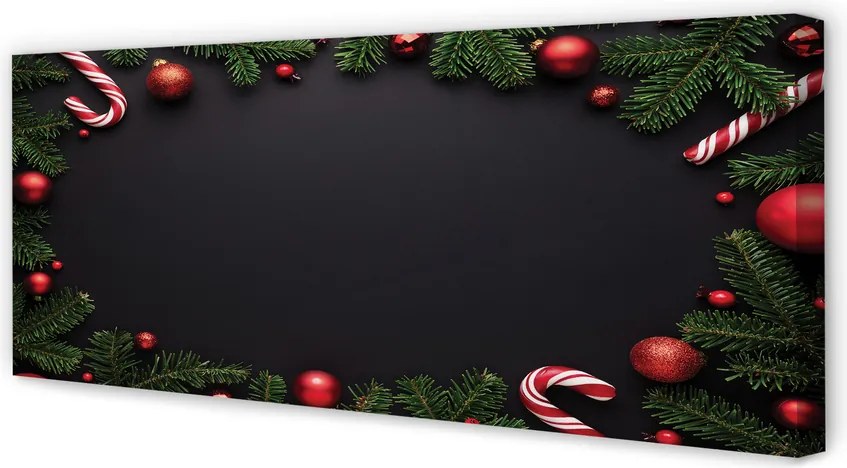 Zdjęcie na płótnie Gałązki, Bombki i Lizaki