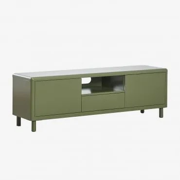 Szafka Rtv Ze Stali Michigan ↔︎ 150 Cm & Intensywny Verde Olive - Sklum