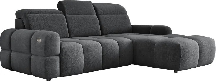 Narożnik MATEO S Wolnostojący Prawostronny Tkanina Memphis 19 kolor Szary WERSAL