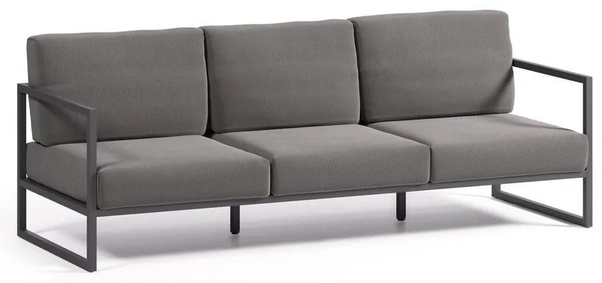 Ciemnoszara aluminiowa sofa ogrodowa Comova – Kave Home