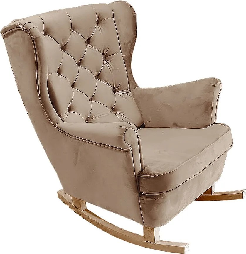 Fotel Relax z Tapicerowanym Siedzeniem i Podłokietnikami, Fotel TV 102x81x95cm Cappuccino_29810