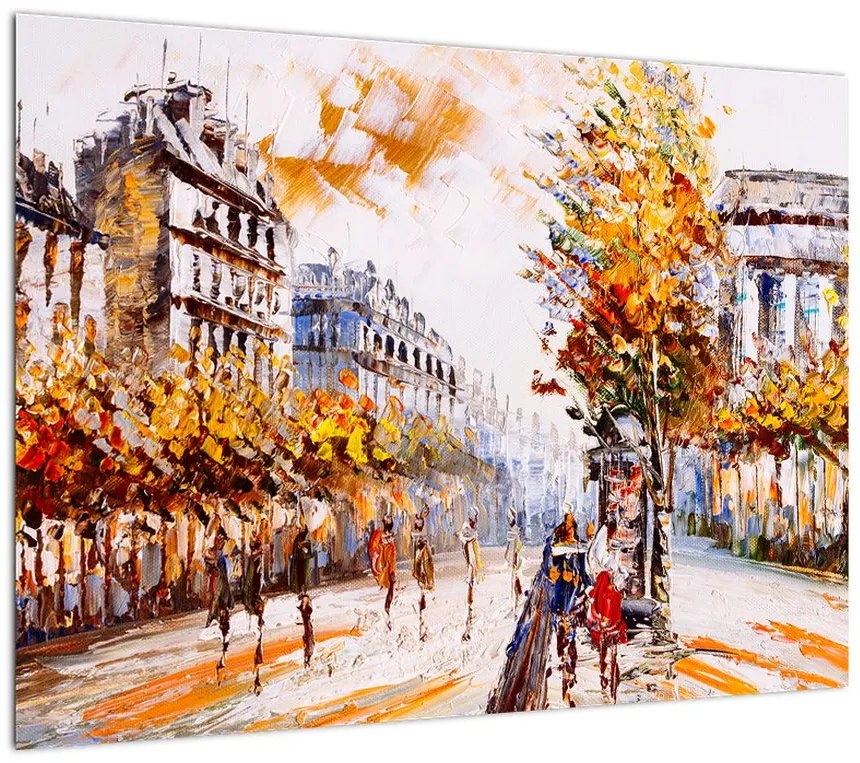 Obraz na szkle - Ulica w Paryżu (70x50 cm)