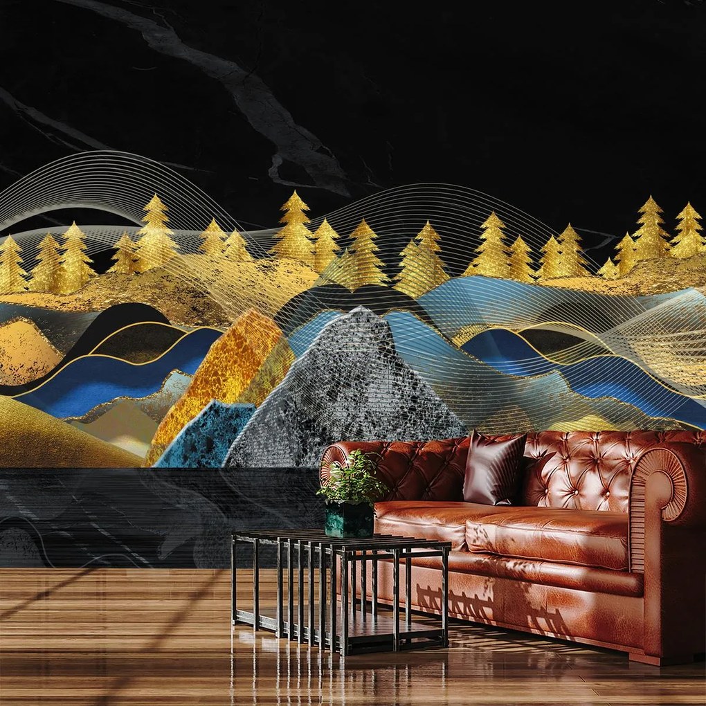 Fototapeta - Złote Góry (196x136 cm)