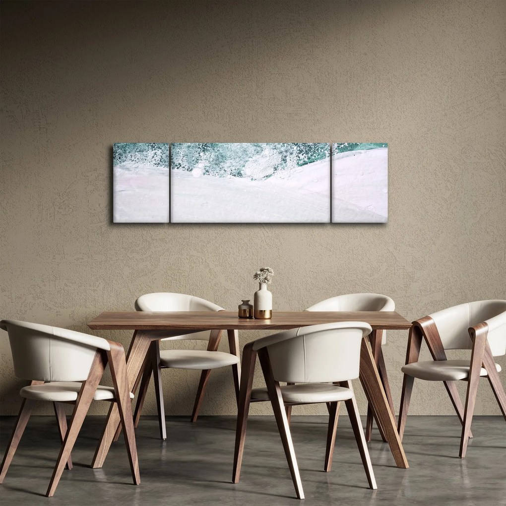 Obraz - Turkusowa abstrakcja (170x50 cm)
