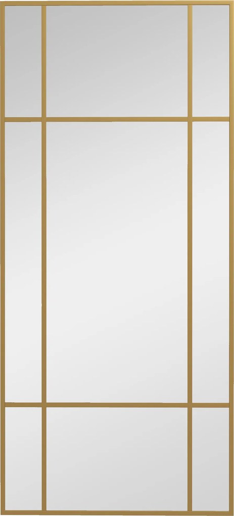 HOMCOM Ścienny lustro, dekoracyjny z metalową ramą, złote pasy, szkło wielowarstwowe, 110S x 2G x 50W cm