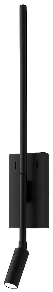 Kinkiet, lampka nocna Torch Czarny 6W+3W 4000K