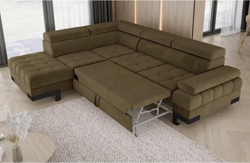 Narożnik SELVA L z funkcją spania i pojemnikiem WERSAL