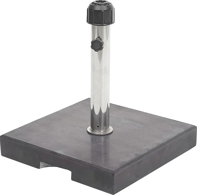 Stojak na parasol MCW-F92, 24kg kątowy czarny