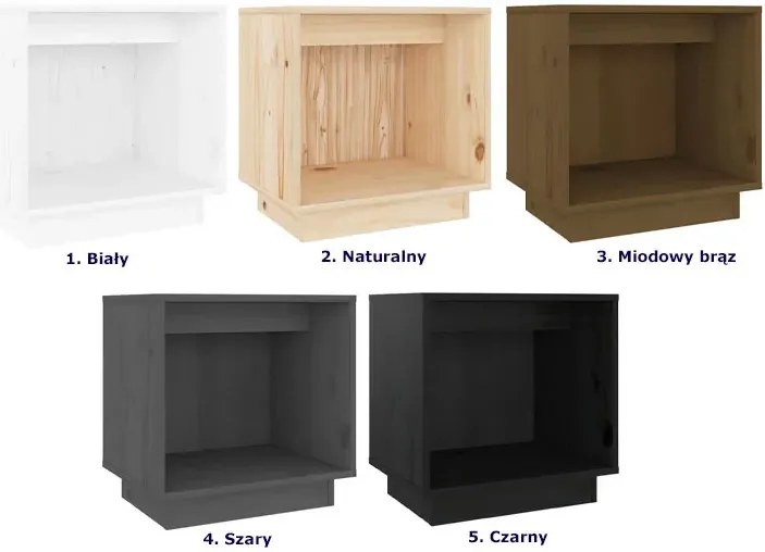 Szara drewniana szafka nocna skandynawska M8-D19