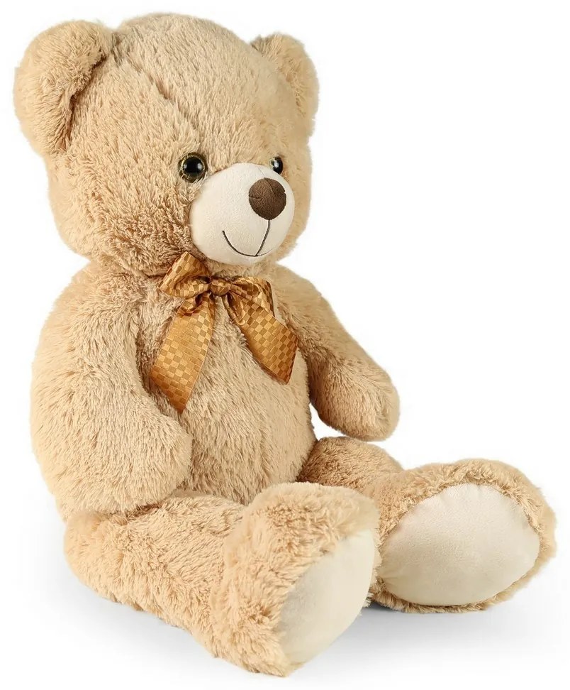 Rappa Duży pluszowy miś Ron jasnobrązowy zzawieszką, 78 cm