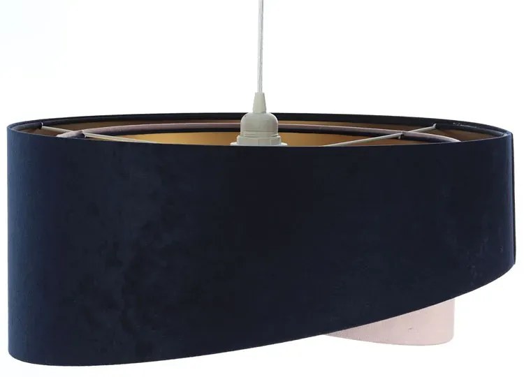Granatowo różowa lampa wisząca glamour F2-B62