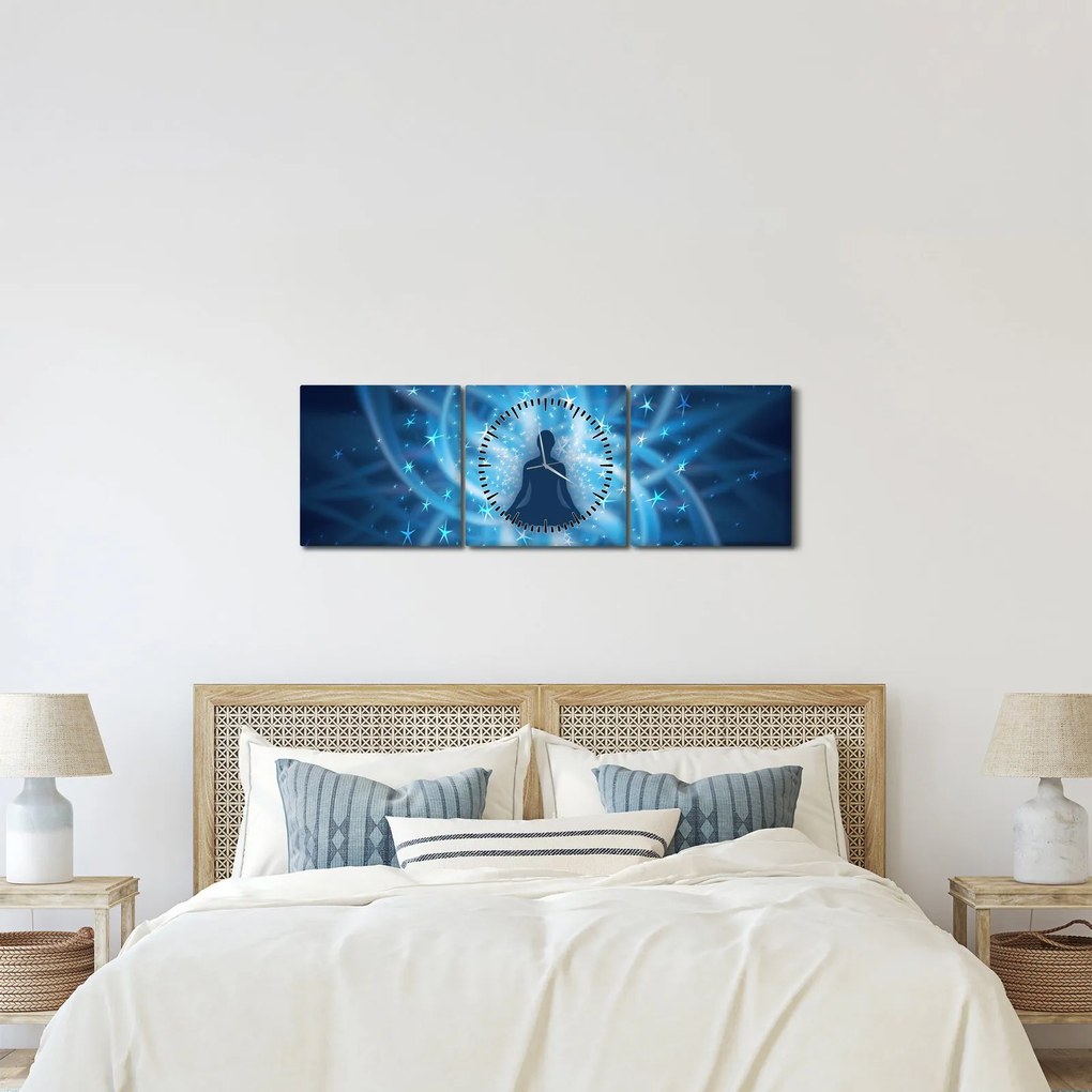 Obraz - Energia duchowa (z zegarem) (90x30 cm)