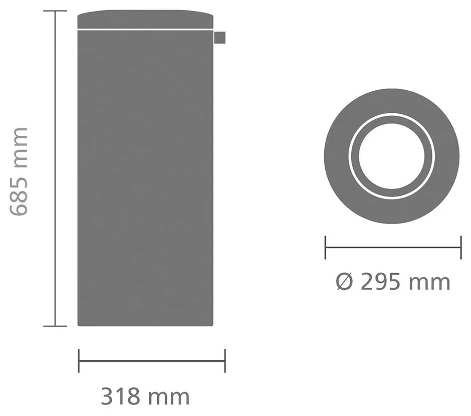 Stalowy kosz na śmieci w kolorze matowego srebra 30 l Flame Guard – Brabantia