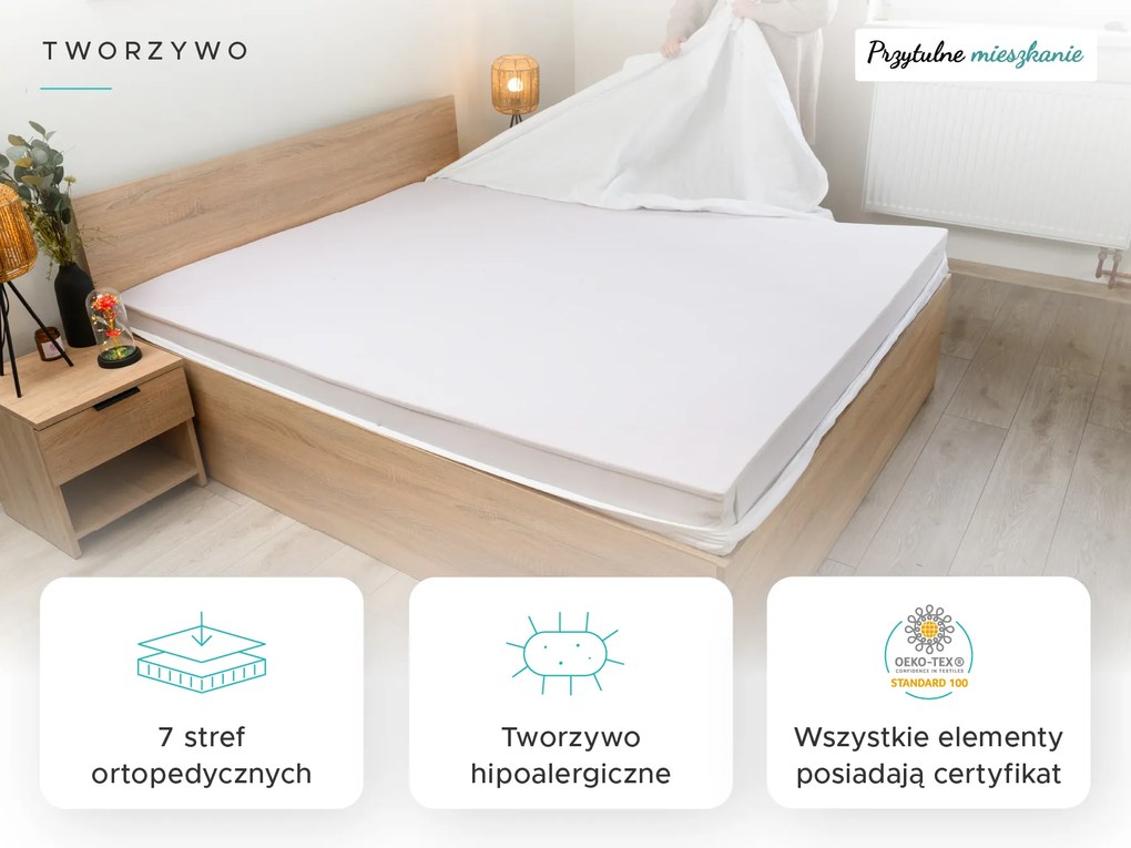 Materac kieszeniowy SOMMERA 18 cm 80 x 200 cm Ochrona materaca: W TYM ochraniacz na materac