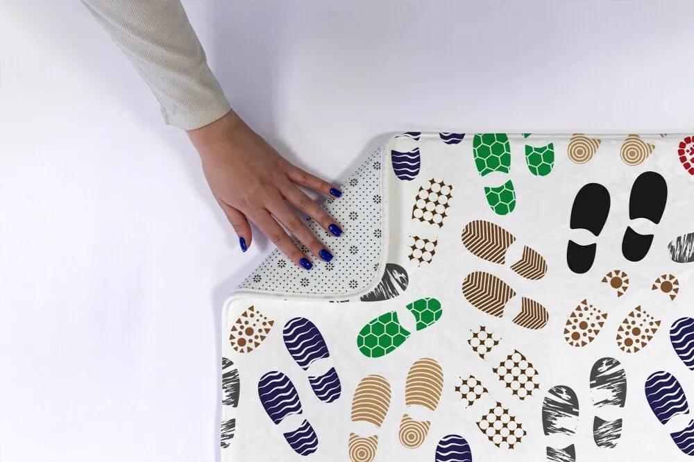 Dywanik łazienkowy antypoślizgowy Dywanik łazienkowy antypoślizgowy Ślady butów