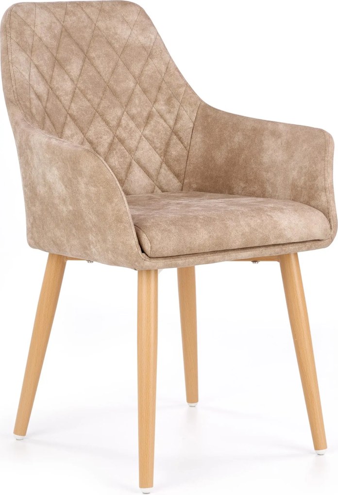 Pikowane krzesło z ekoskóry K-287