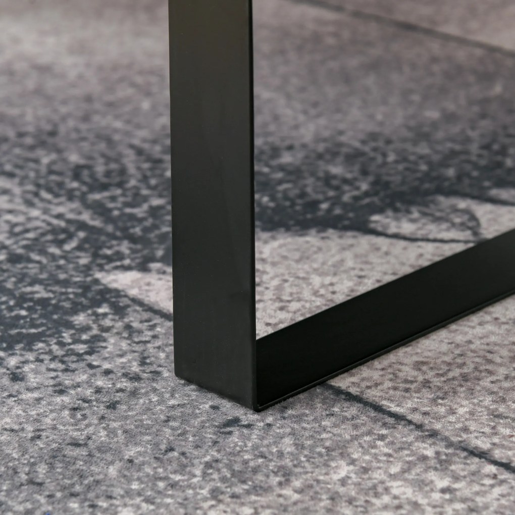 HOMCOM stolik kawowy z szufladą w ciemnoszarym kolorze stabilna i prosta konstrukcja idealna do salonu | Aosom PL