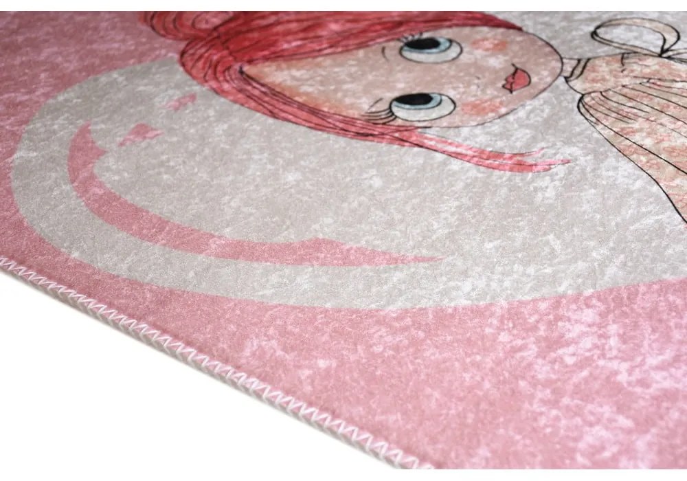 Różowy dywan dziecięcy odpowiedni do prania 160x230 cm Pretty Girl – Vitaus