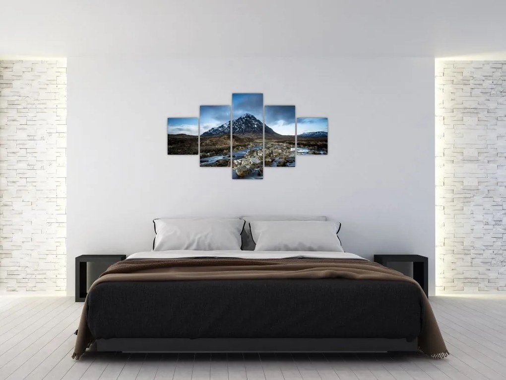 Obraz góry i rzeki (125x70 cm)