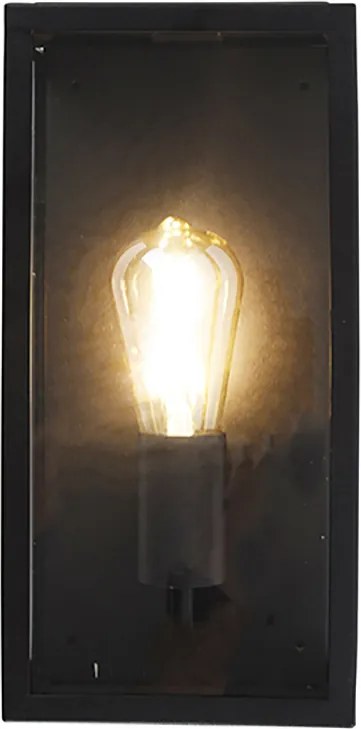 Zestaw 2 lamp ściennych zewnętrznych czarnych IP44 ze szkłem - Rotterdam