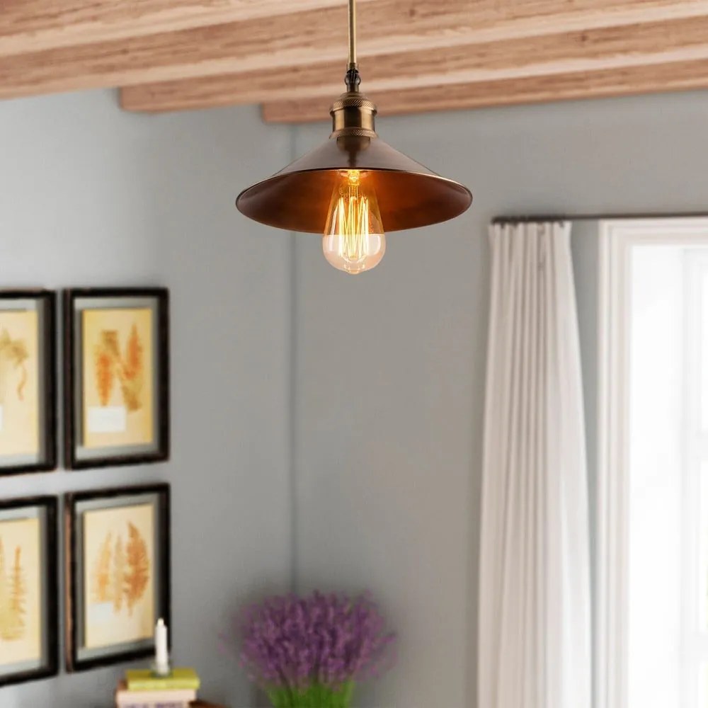 Lampa wisząca w kolorze brązu ø 24 cm Berceste – Opviq lights