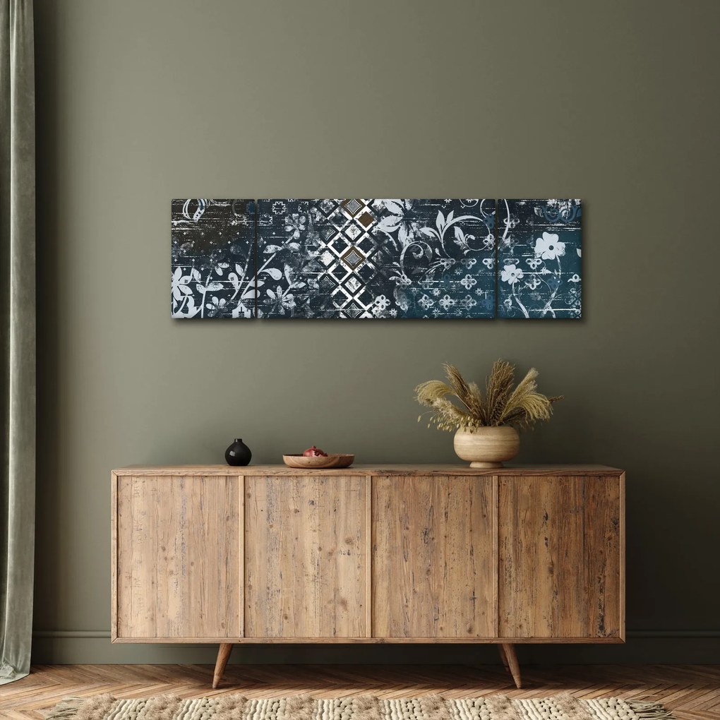 Obraz z kwiatowym wystrojem (170x50 cm)