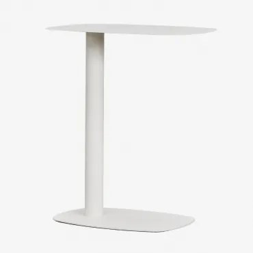 Prostokątny Stolik Pomocniczy 40x25 Cm Ze Stali Nierdzewnej Odelia Gardenia Biel & ↑50 Cm - Sklum