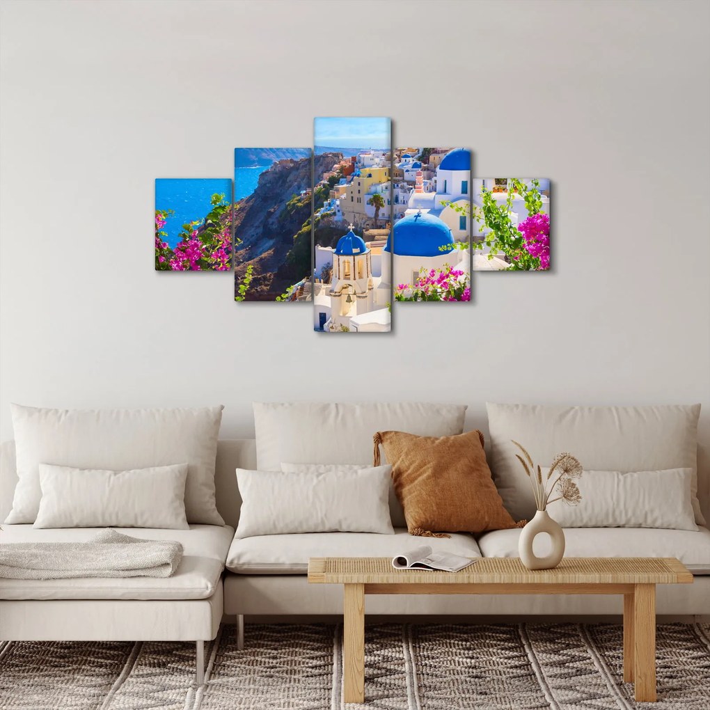 Obraz - Santorini, Grecja (125x70 cm)