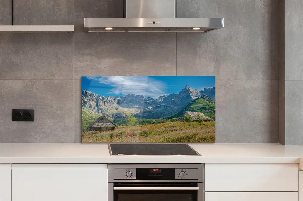 Panel szklany do Kuchni Górska Osada w Dolinie