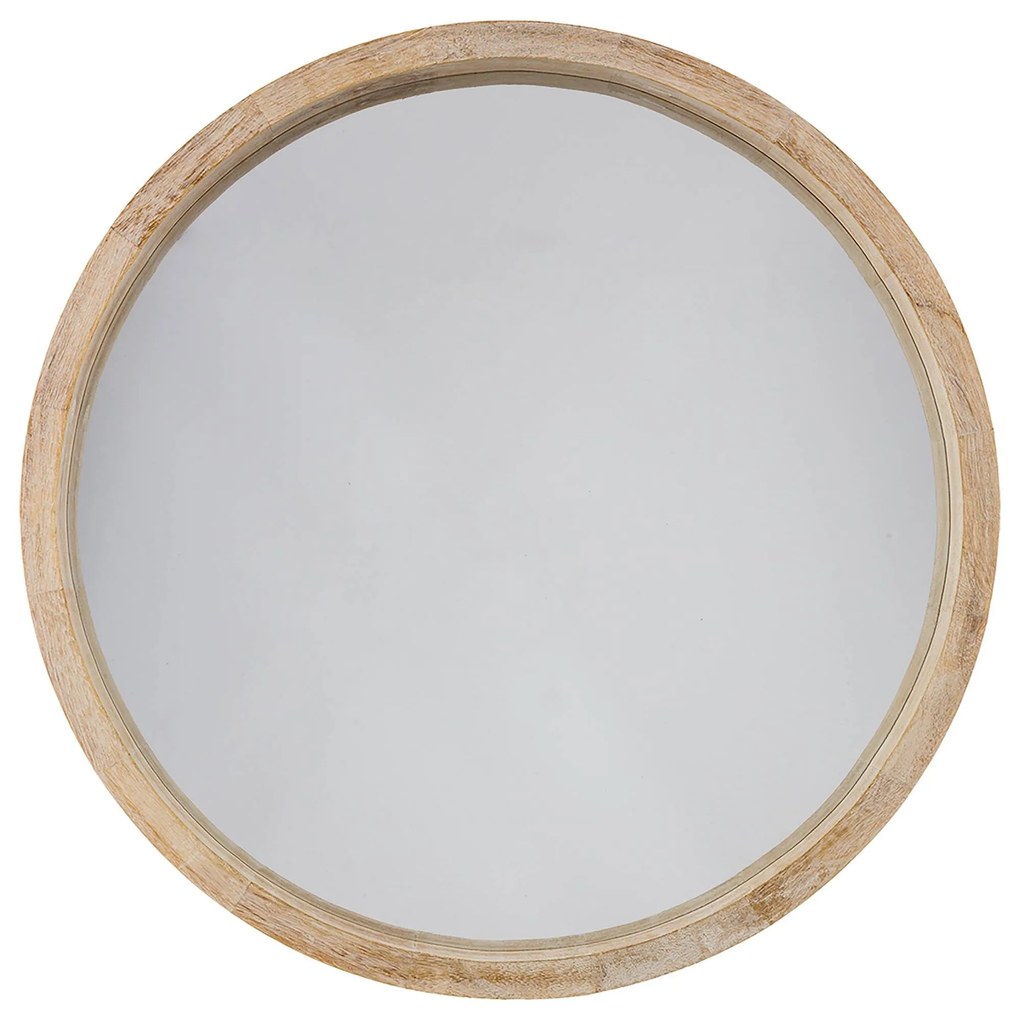 Lustro okrągłe drewniane, Ø 52 cm