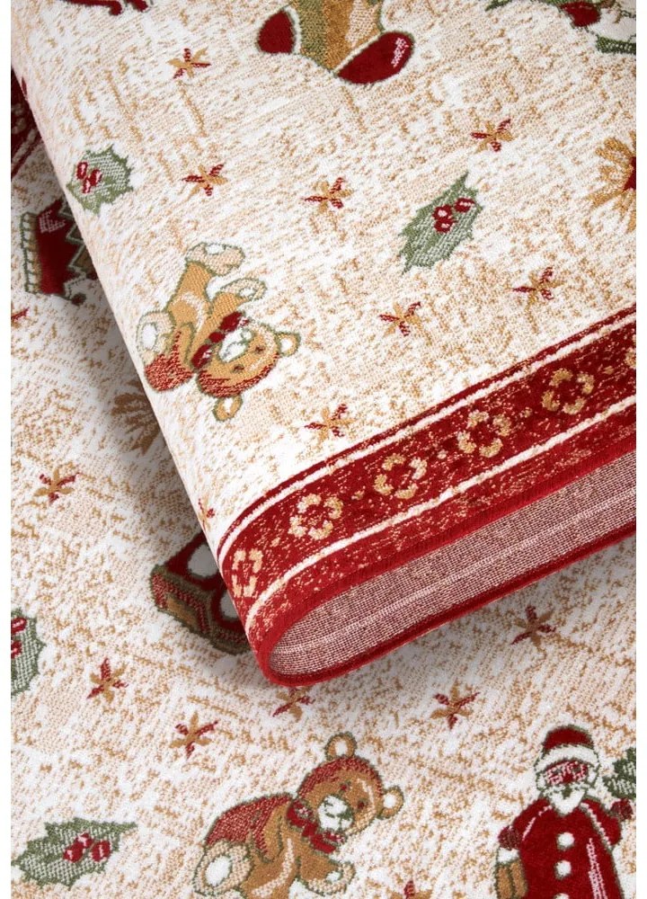 Czerwony chodnik z mieszanki bawełny ze świątecznym motywem 80x200 cm Toy's Delight Red Christmas – Villeroy&Boch