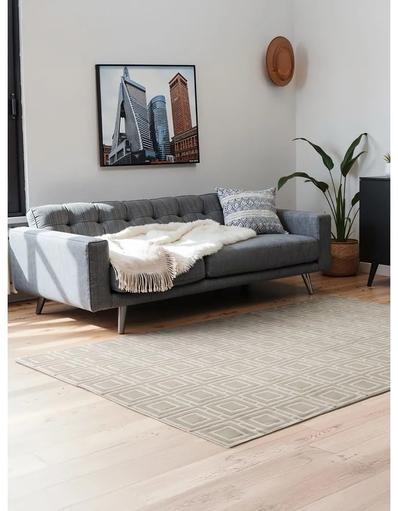 Kremowy dywan 160x235 cm Perles Howlite – Elle Decoration