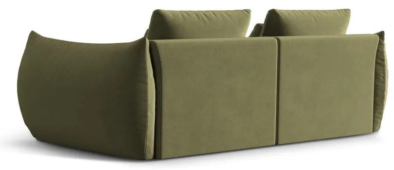 Jasnozielona aksamitna sofa 232 cm Bloom – Micadoni