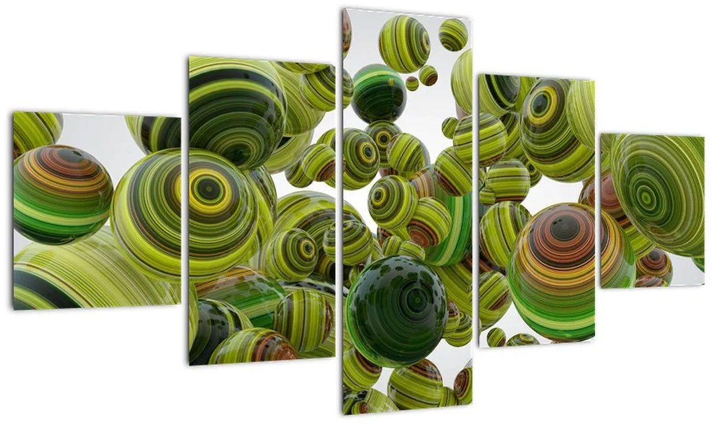 Obraz pasiastych kulek (125x70 cm)