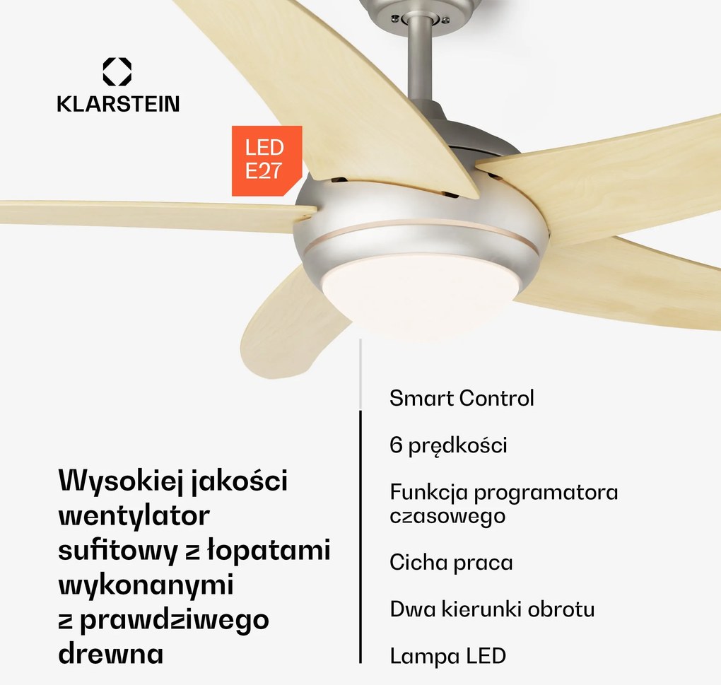 Klarstein Bolero Smart wentylator sufitowy