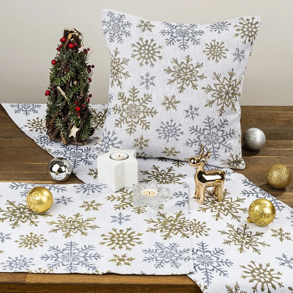 Dakls Podkładka Snowflakes biały, 33 x 48 cm