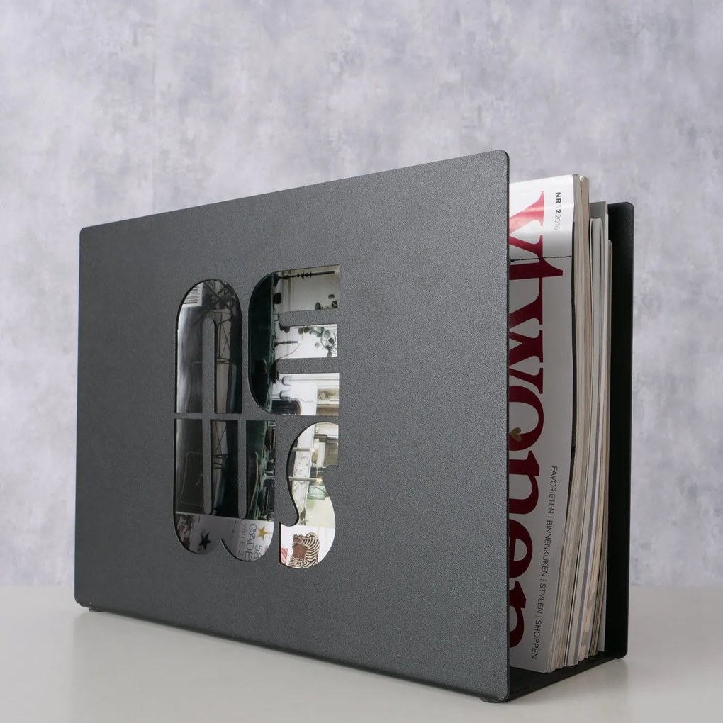 Stojak na gazety metalowy NEWS, 20 x 10 cm