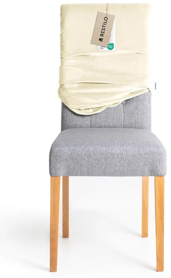 Kremowe elastyczne pokrowce na krzesło zestaw 4 szt. 48 cm Sento – Restilo