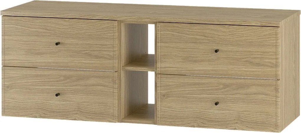 Zestaw do Łazienki 140cm Szafka Regał Blat Dąb Olejowany Marco