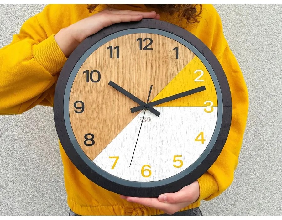 Zegar ścienny nowoczesny z cichym mechanizmem do salonu sypialni okrągły