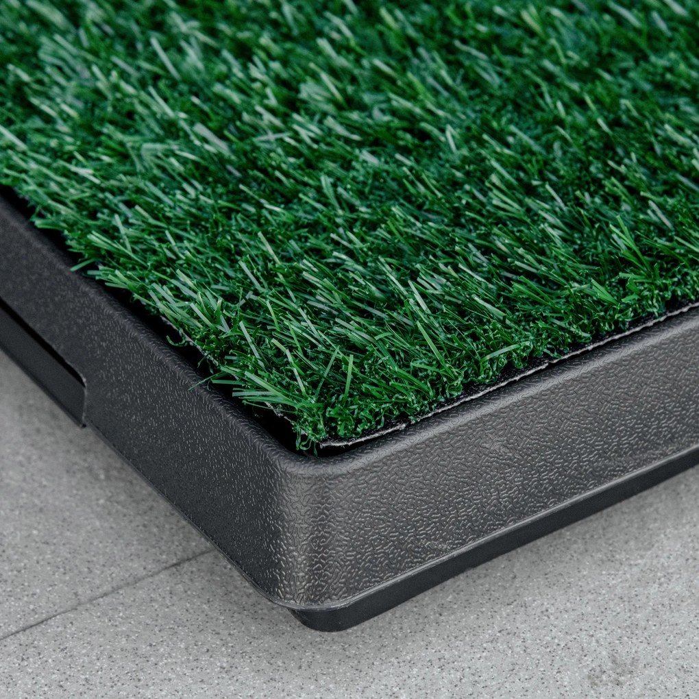 Toaleta dla szczeniąt PawHut z sztuczną trawą, 63 x 51 x 6 cm