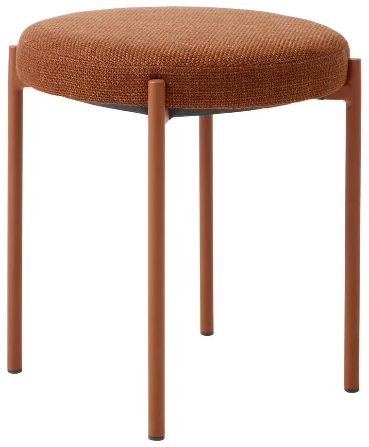 Metalowy stołek w kolorze terakoty Pelican – Unique Furniture