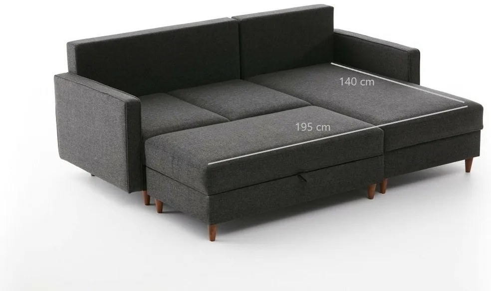 Sofa narożna Eva Right Anthracite