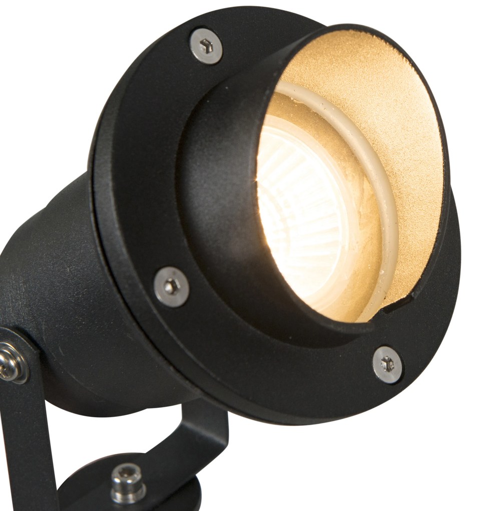 Oświetlenie ogrodowe na szpikulec Spot czarny w komplecie z kablem i wtyczką IP65 - Done