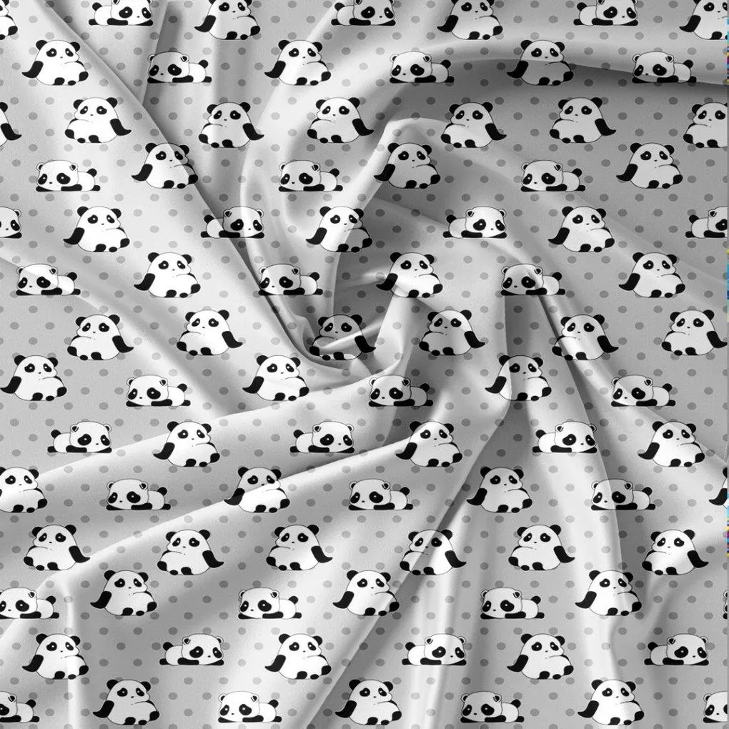 PrzytulneMieszkanie.pl PrzytulneMieszkanie.pl Pościel z mikrowłókna PANDA szare Rozmiar pościeli: 70 x 80 cm | 140 x 200 cm