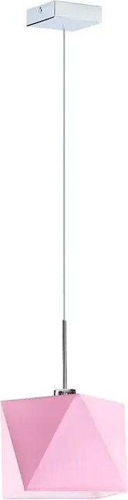 Geometryczna lampa wisząca na chromowanym stelażu - P3-Z26