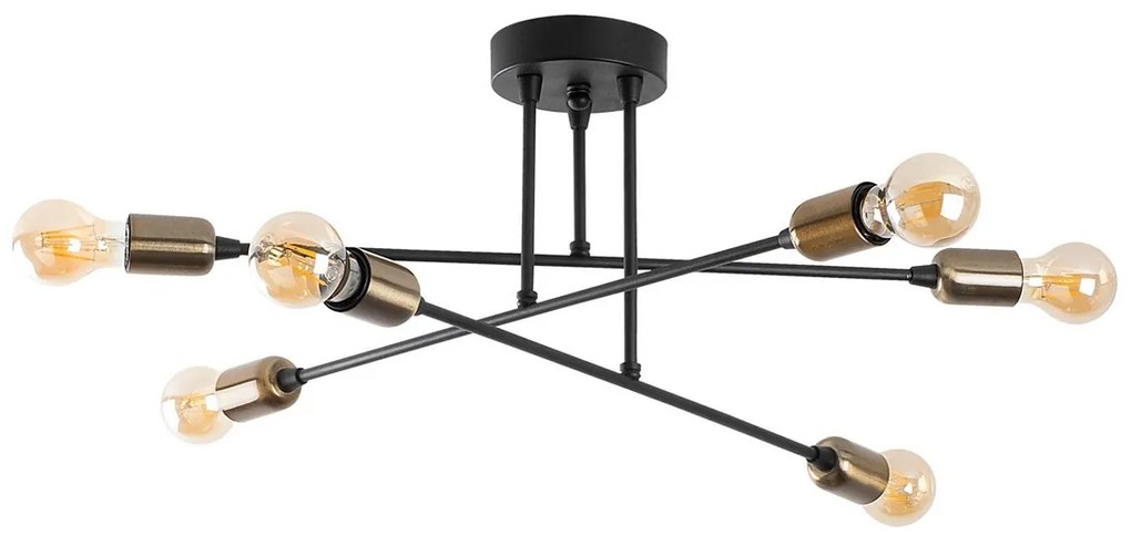Lampa sufitowa Fleur - 1501, czarna