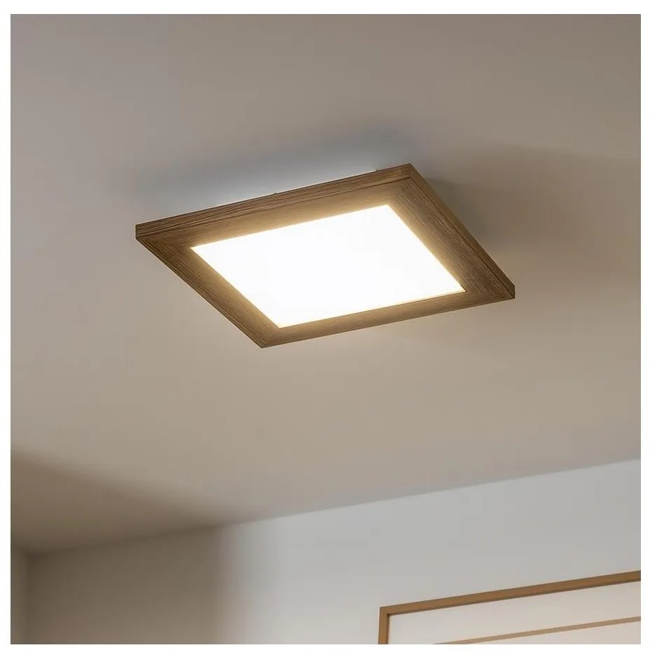Brilagi - LED Plafon SLIMFRAME WOOD LED/25W/230V 34x34 cm brązowy
